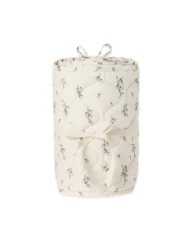 Bed bumper - Satin Quilted Crib Bumper - Organic cotton - Bluebell - Garbo & Friends