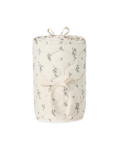 Bed bumper - Satin Quilted Crib Bumper - Organic cotton - Bluebell - Garbo & Friends