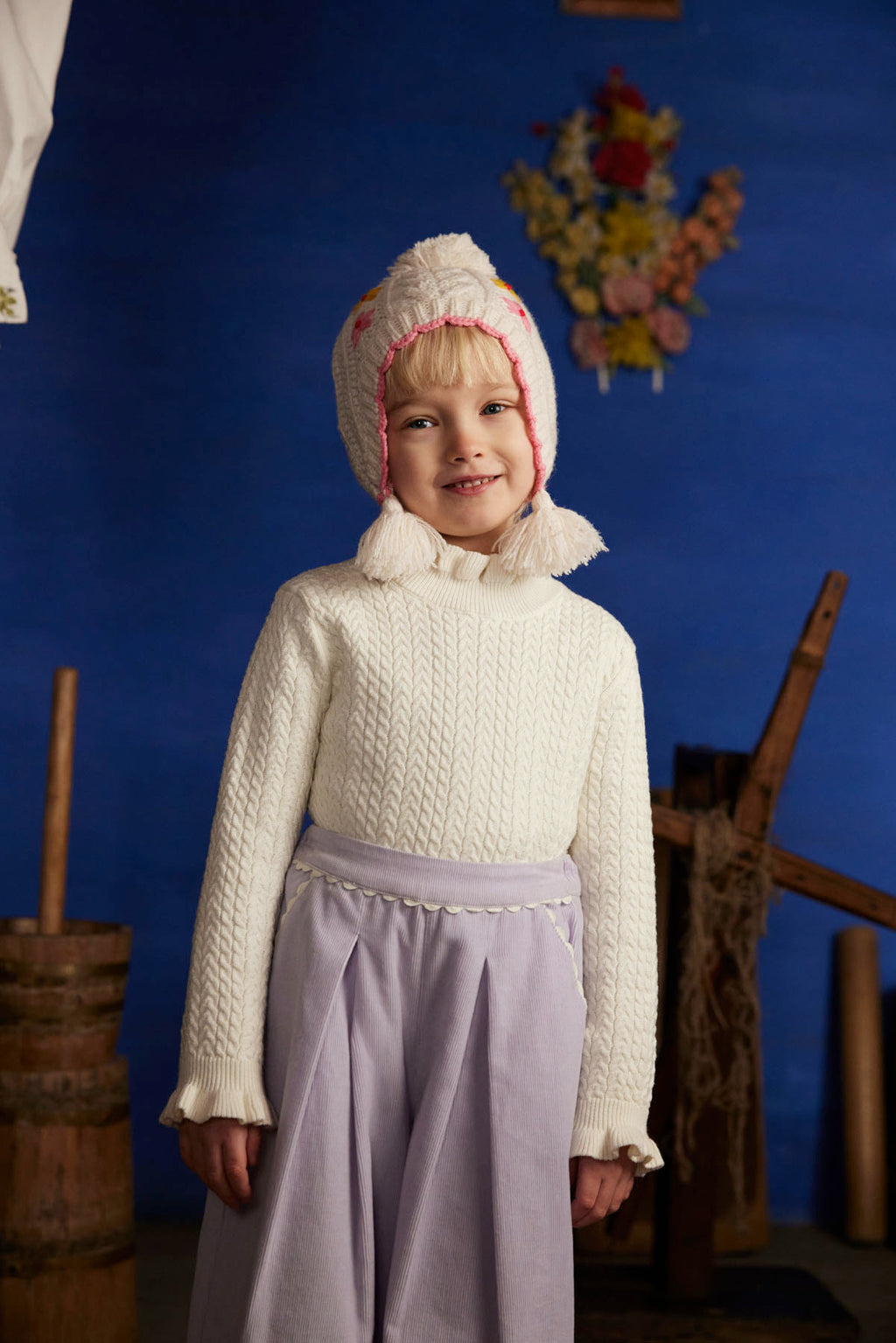 Gebreide trui Java - Katoen & wol - Cream - Louise Misha - productfoto