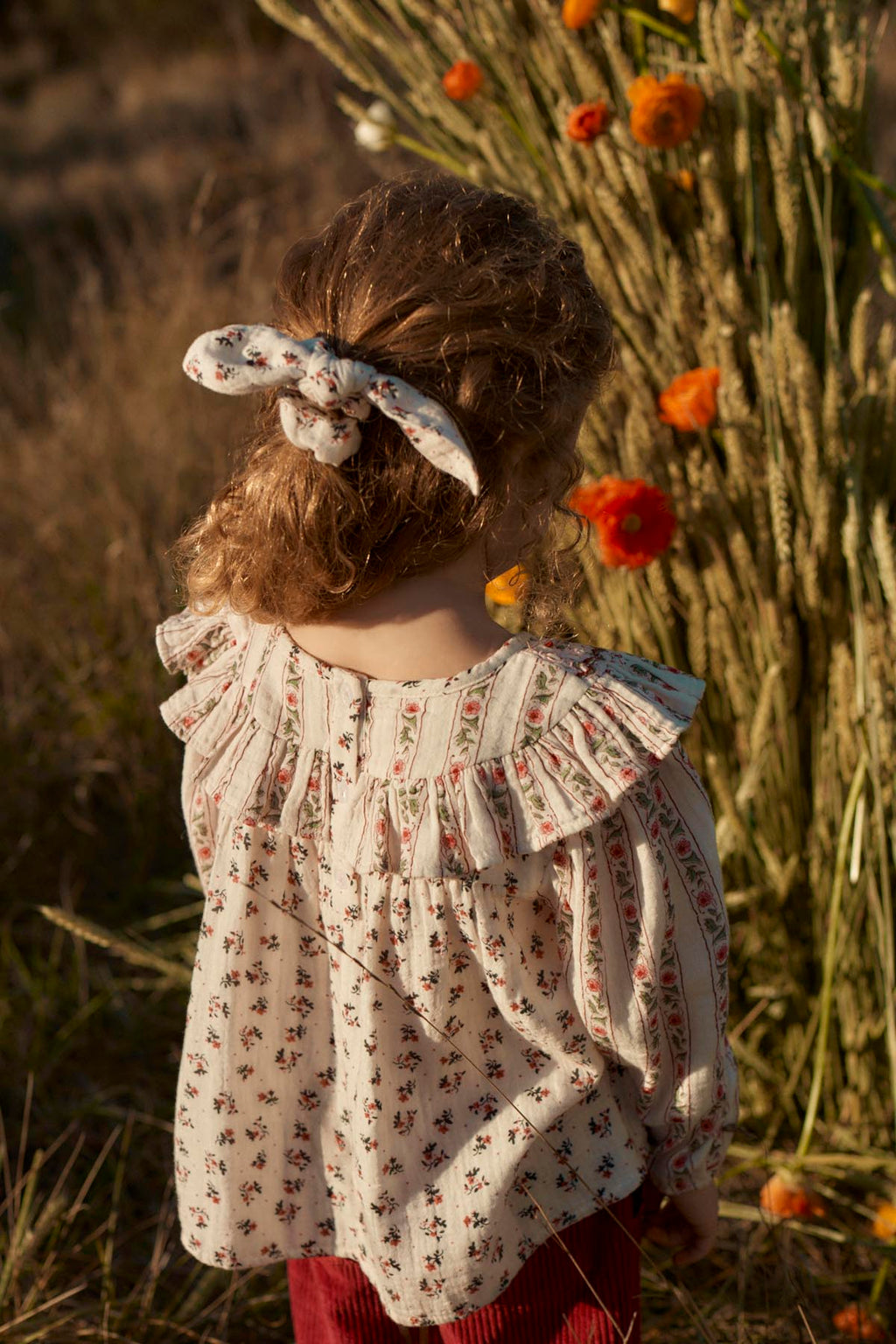 Blouse Ilaria - Biologisch katoen - Cream Pink Sorrel & Cream Flower Beds - Louise Misha - productfoto - afbeelding 4