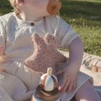 Schnullertuch - Merinowolle - Earthy Cocoa – Soft Ivory/Beige - Baby Bello