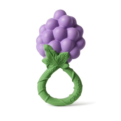 Druif rammelaar & bijtring - Natuurrubber - Grape Rattle Toy - Oli&Carol