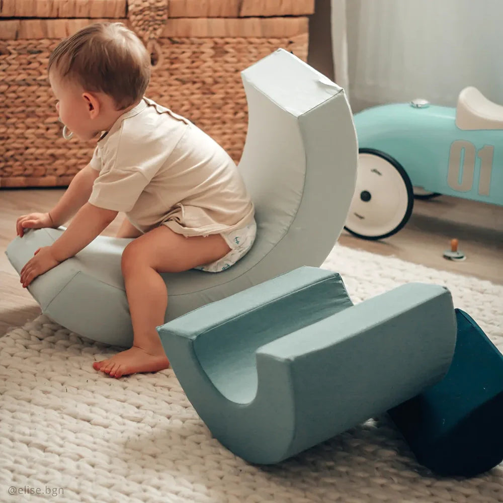 MILO foam speelset regenboog - montessori speelgoed van biologisch katoen - Charlie Crane