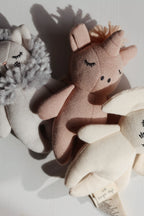 Mini Eenhoorn - Zacht knuffeltje met belletje - Biologisch katoen - Konges Sløjd 