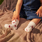 Baby sokjes Alvilda - Hartjes/Cream - Katoen - MP Denmark - productfoto - afbeelding 2