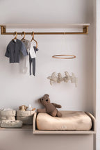 Nursery Storage Bags – Blue Stone Stripe – Lot de 2 paniers de rangement matelassés – Coton biologique – MarMar Copenhagen