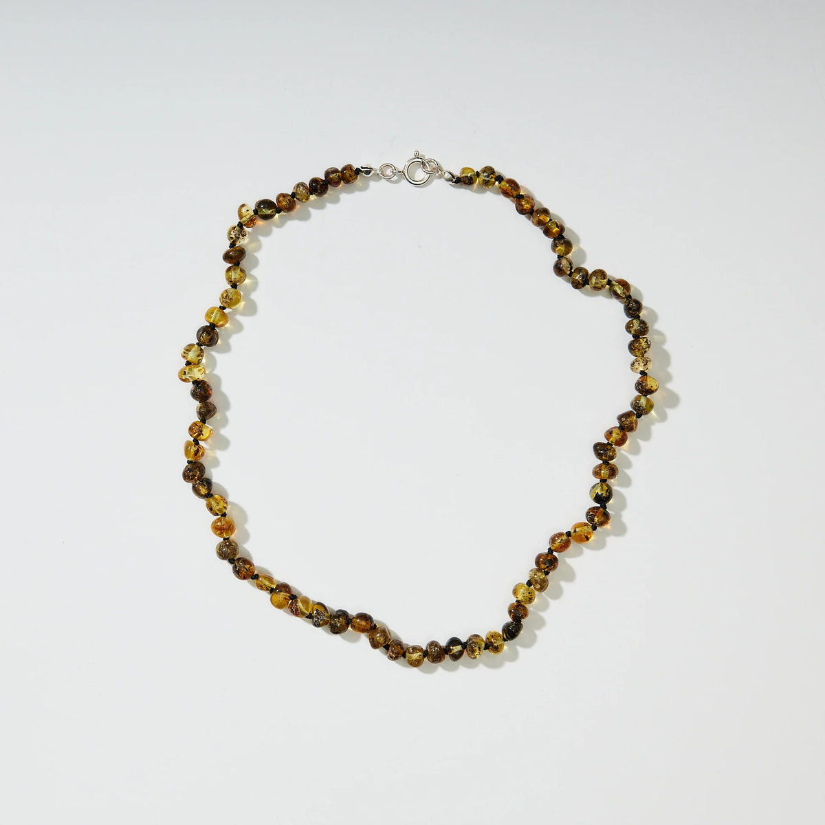 Green Amber Adult Necklace – Women's necklace made of polished green Baltic amber – Nirrimis