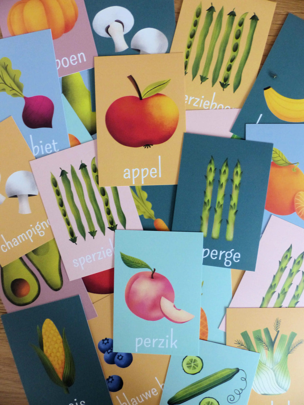 Tafelkaartjes Groente & Fruit – 60 Educational Food & Tasting Cards for Kids – STERK & ZOET