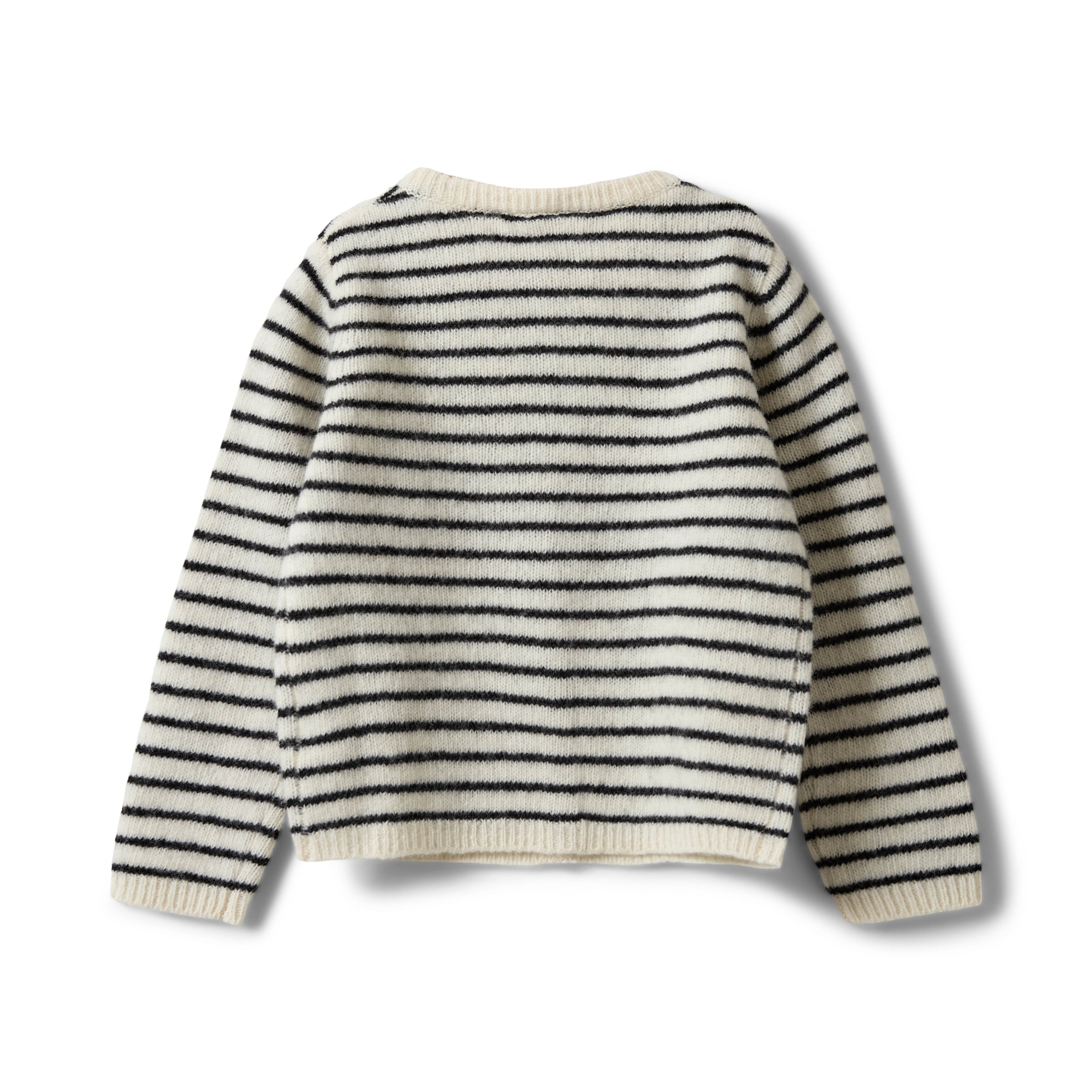 Wool cardigan CisseKB with stripes - 100% wool - Sofie Schnoor