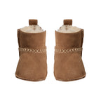 Baby slofjes ReneeKB - Suède & wol gevoerd - Tan & Dark Brown - Sofie Schnoor