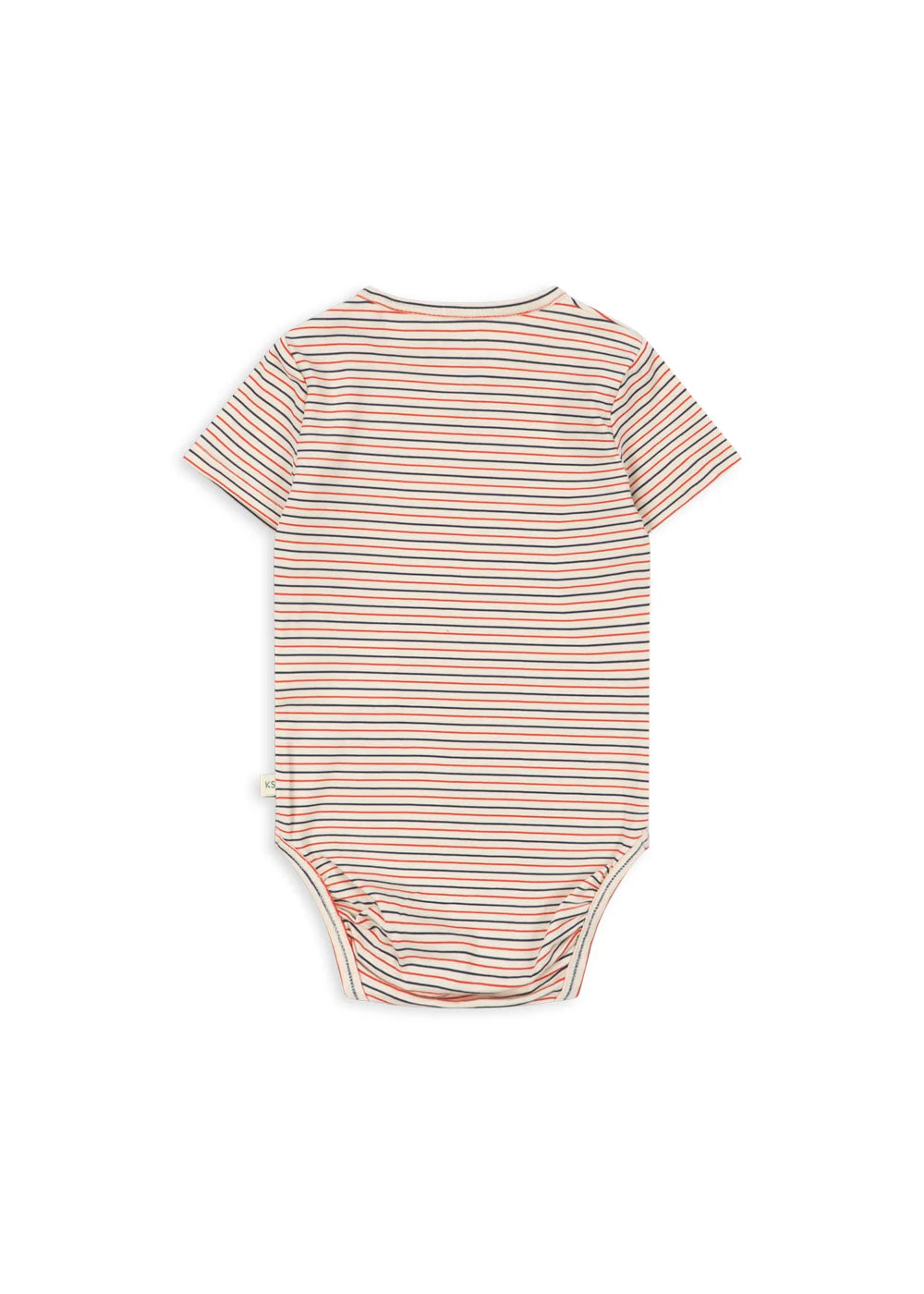 Basic Short Sleeve Bodysuit - Stripe Tricolore - Organic Cotton - GOTS - Konges Sløjd