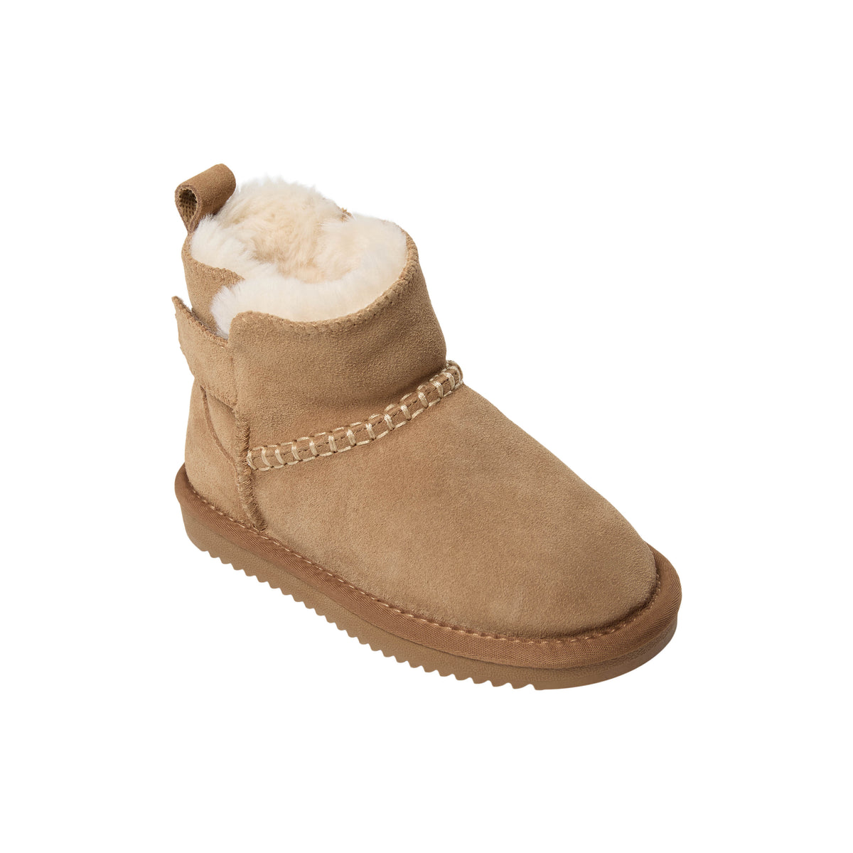 Chaussures enfant doublées en laine ValeKB - Daim - Beige et marron foncé - Sofie Schnoor