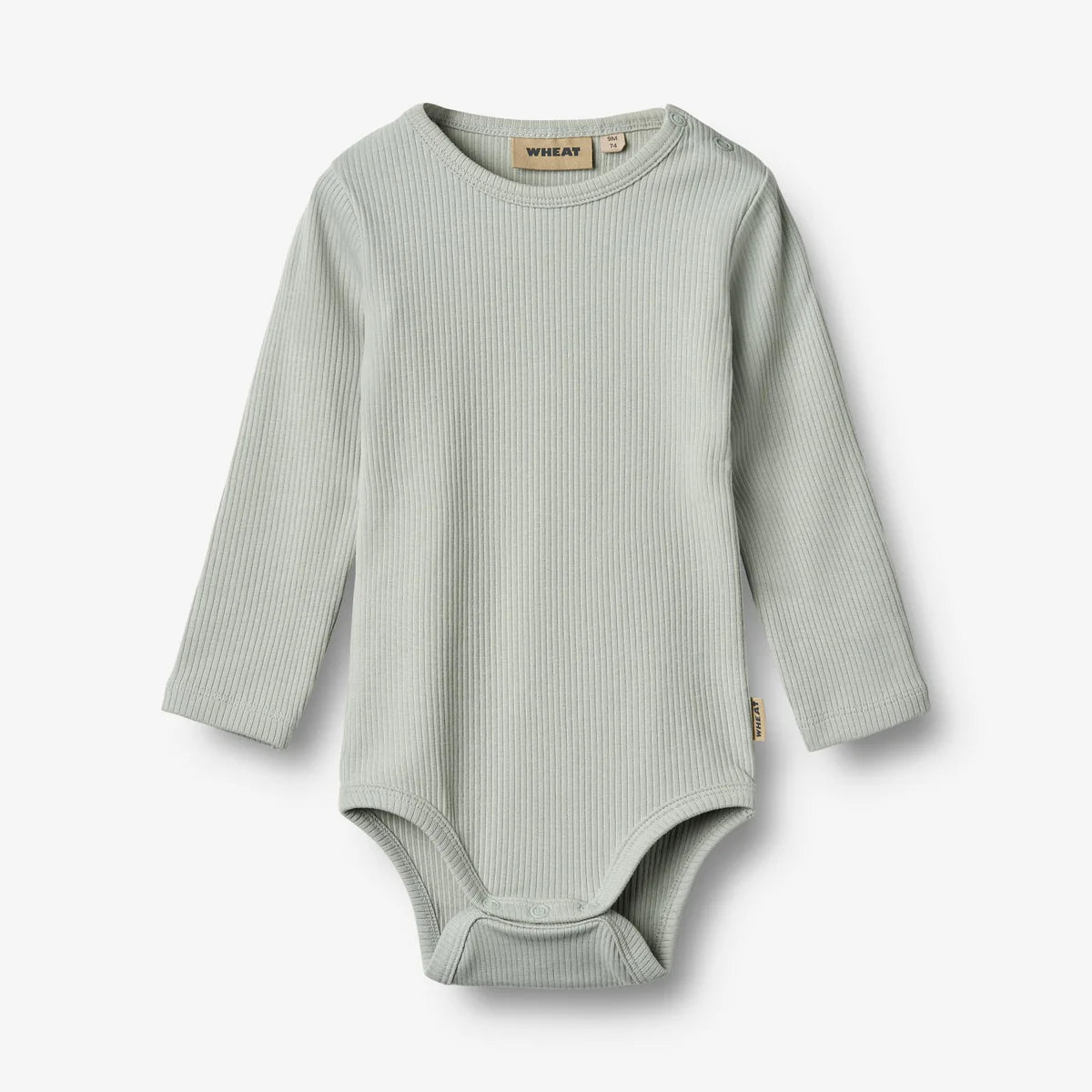 Wheat - Rib Body L/S Spencer - Rainy Sky - Romper - Organic cotton