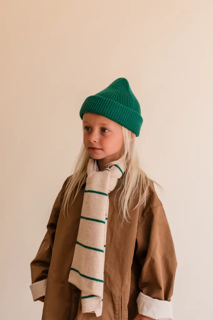 Bonnet Fonzie Kids - 100 % laine mérinos italienne extra fine - HVID