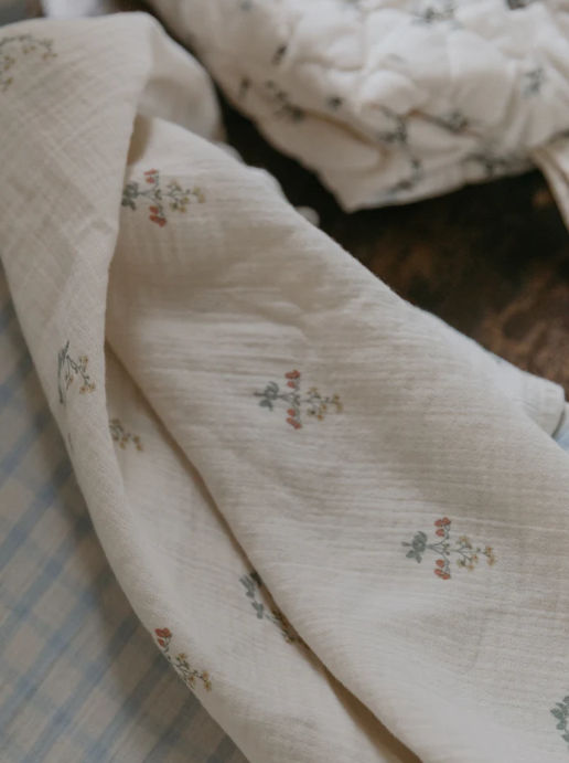 Hydrofiele doek 110x110cm - Muslin Swaddle Blanket Fraise - Biologisch Katoen - Garbo & Friends - Garbo&Friends - productfoto