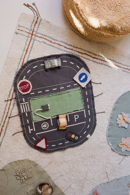 Small World Green Toy Eco-City – Textiele speelset – 50 × 65 cm – Lorena Canals