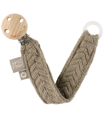 Knitted dummy clip - Organic cotton - Herringbone pattern nature - SmallStuff