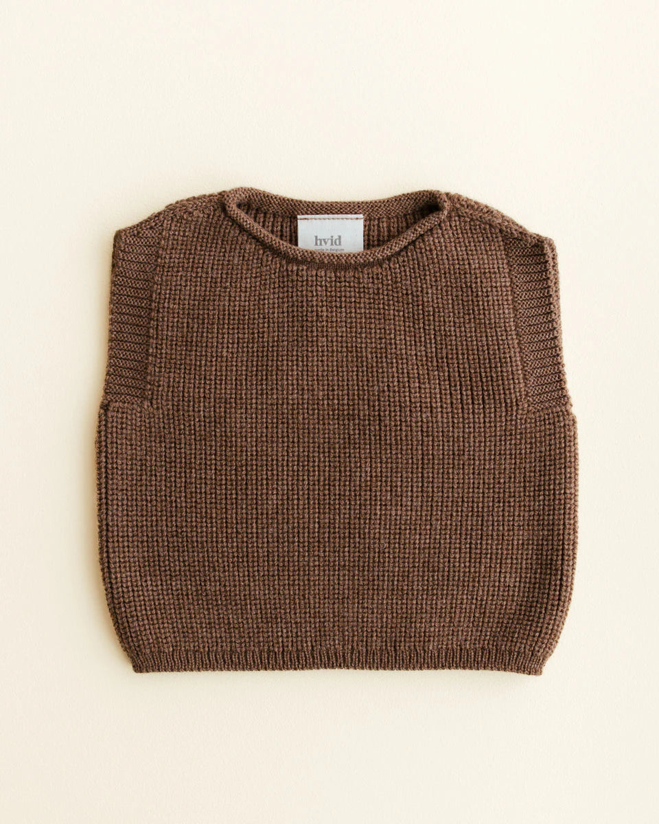 Weste Harvey - Spencer/ärmelloser Pullover - Merinowolle - HVID
