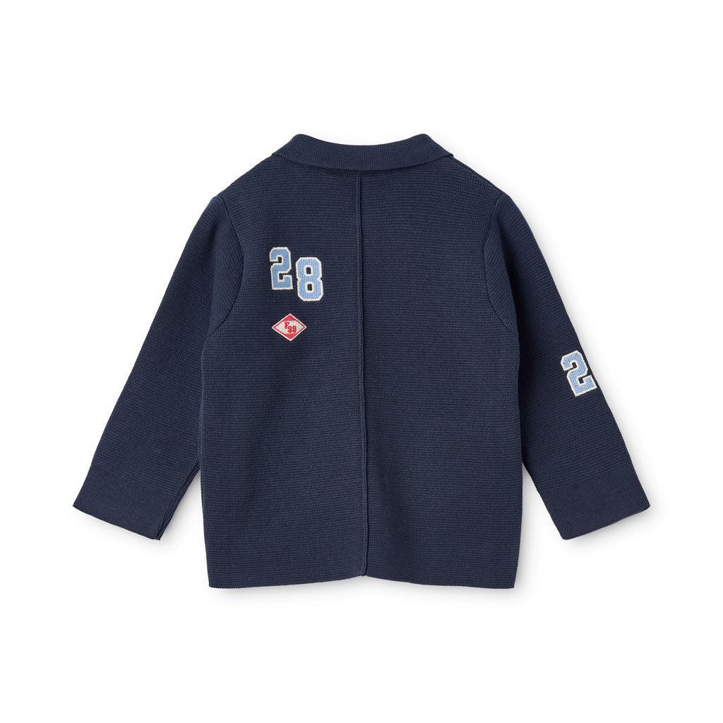 Vincent Overshirt – New Navy – Heavy Knit – 100% Katoen – Flöss