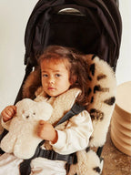 Merino wollen kinderwagen inleg Snuggler® - Leopard Peanut - BINIBAMBA