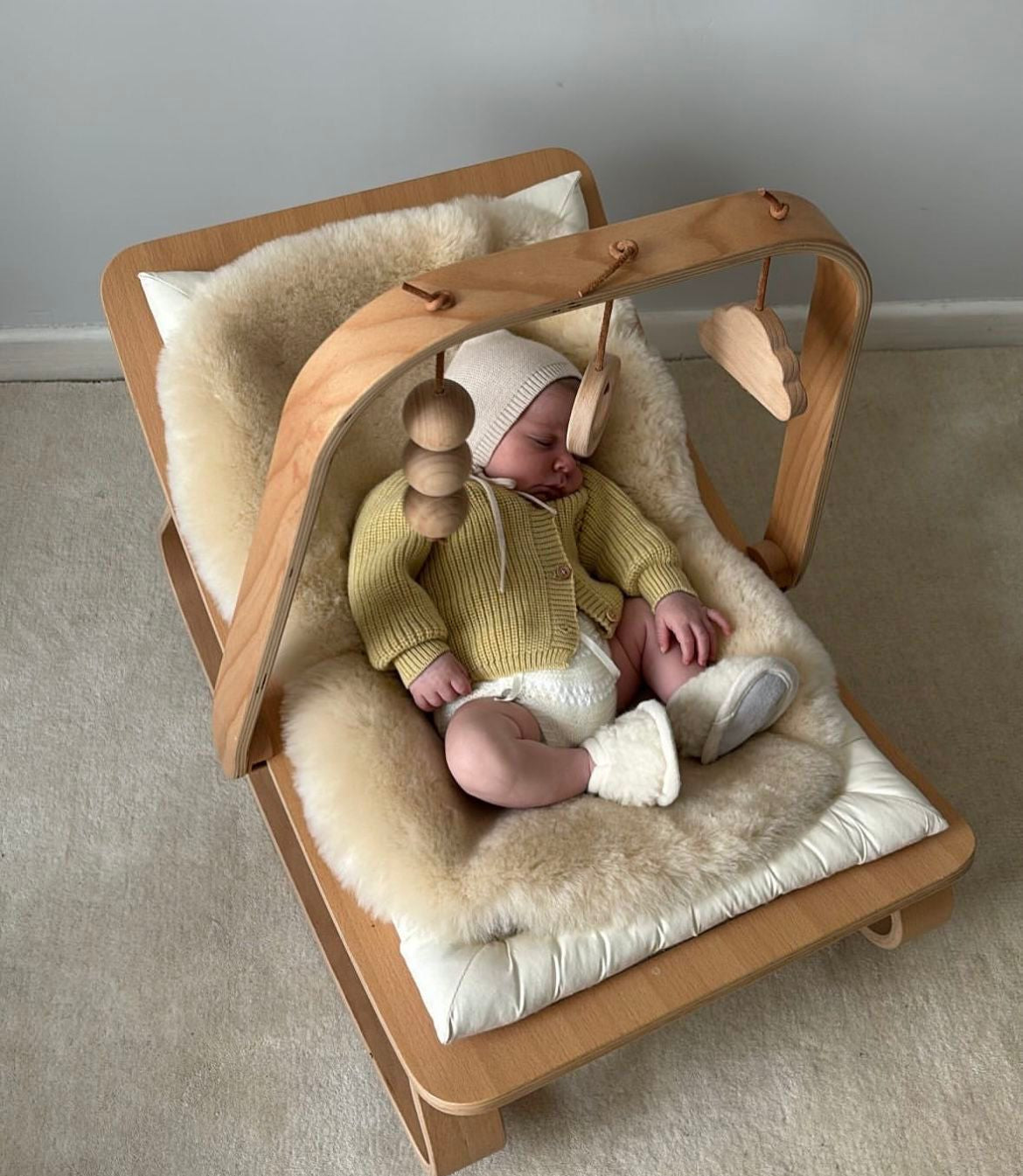 LEVO Awakening Arch - Wooden Play Arch - Baby Gym for the LEVO Rocker - Charlie Crane