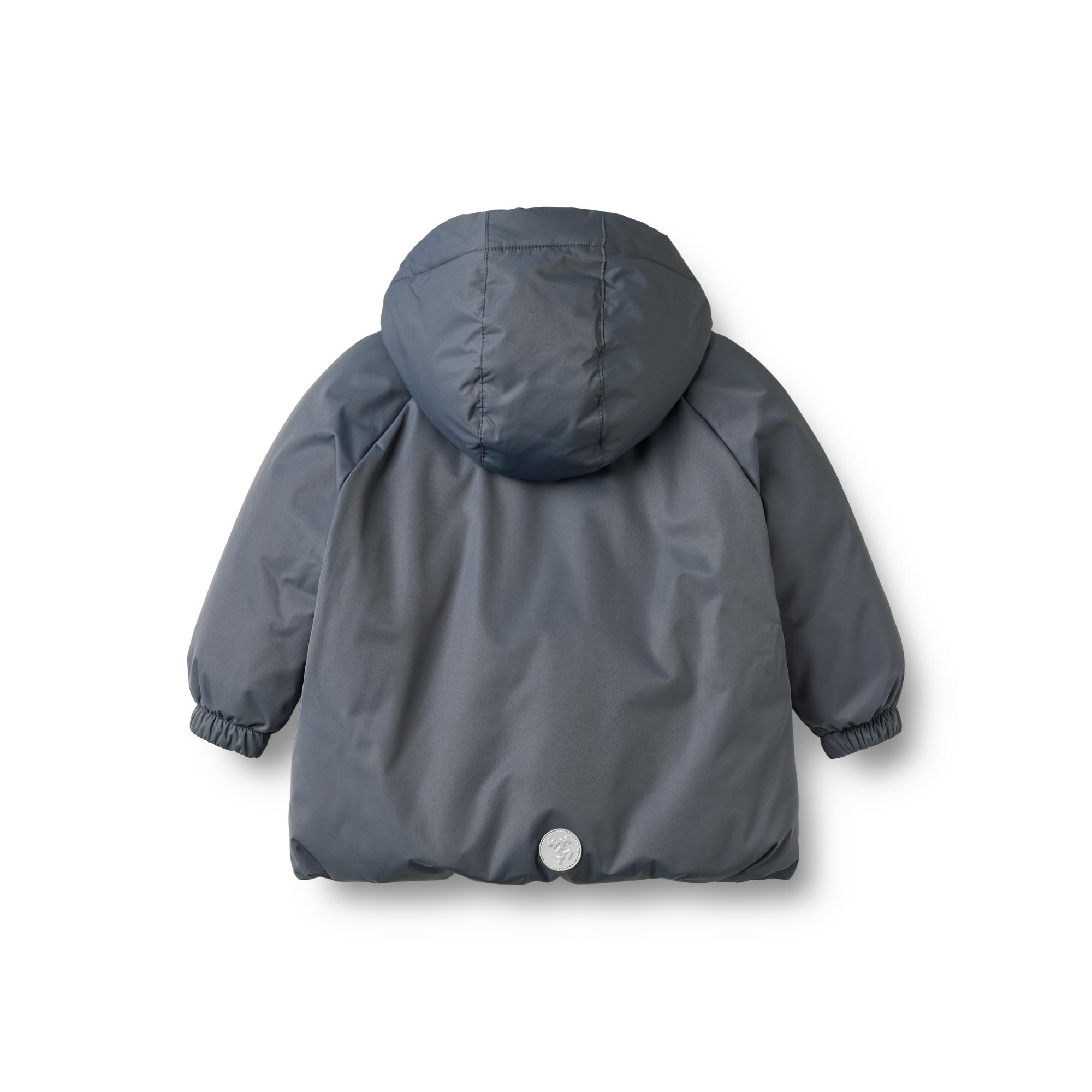 Doudoune d'hiver imperméable - Gris-bleu - Polyester recyclé - Dos blanc