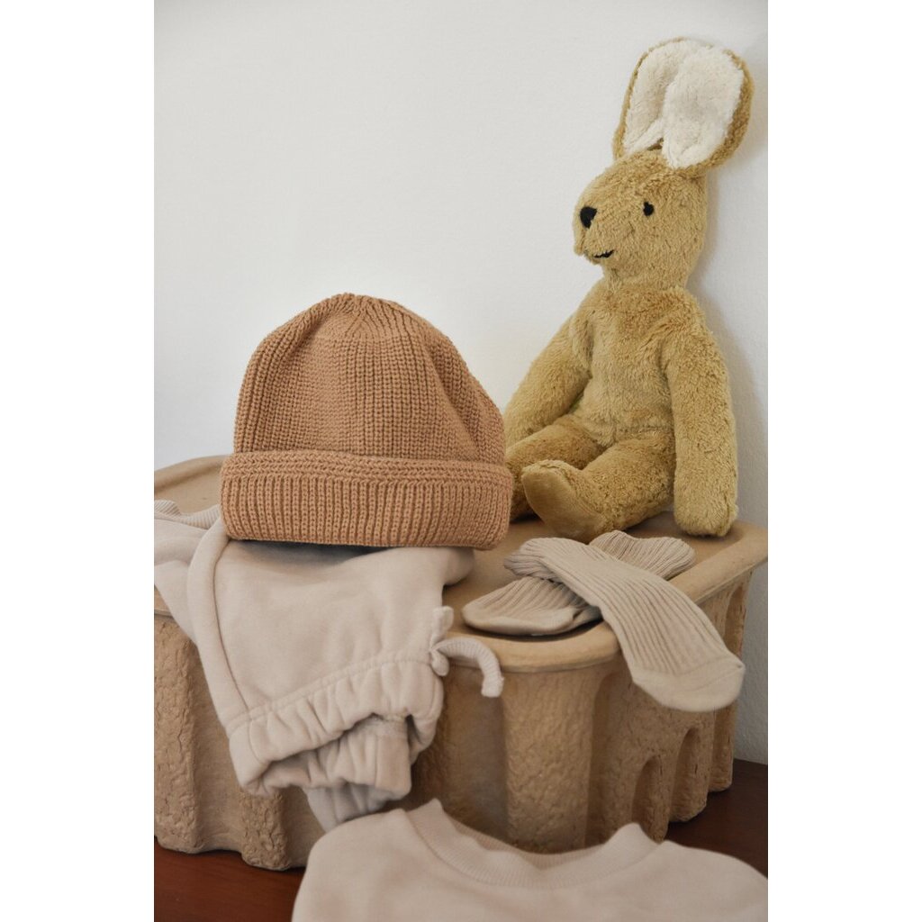 Floppy animal knuffel Small - Konijn - Biologisch katoen/wol - Beige - Senger Naturwelt - productfoto - afbeelding 4