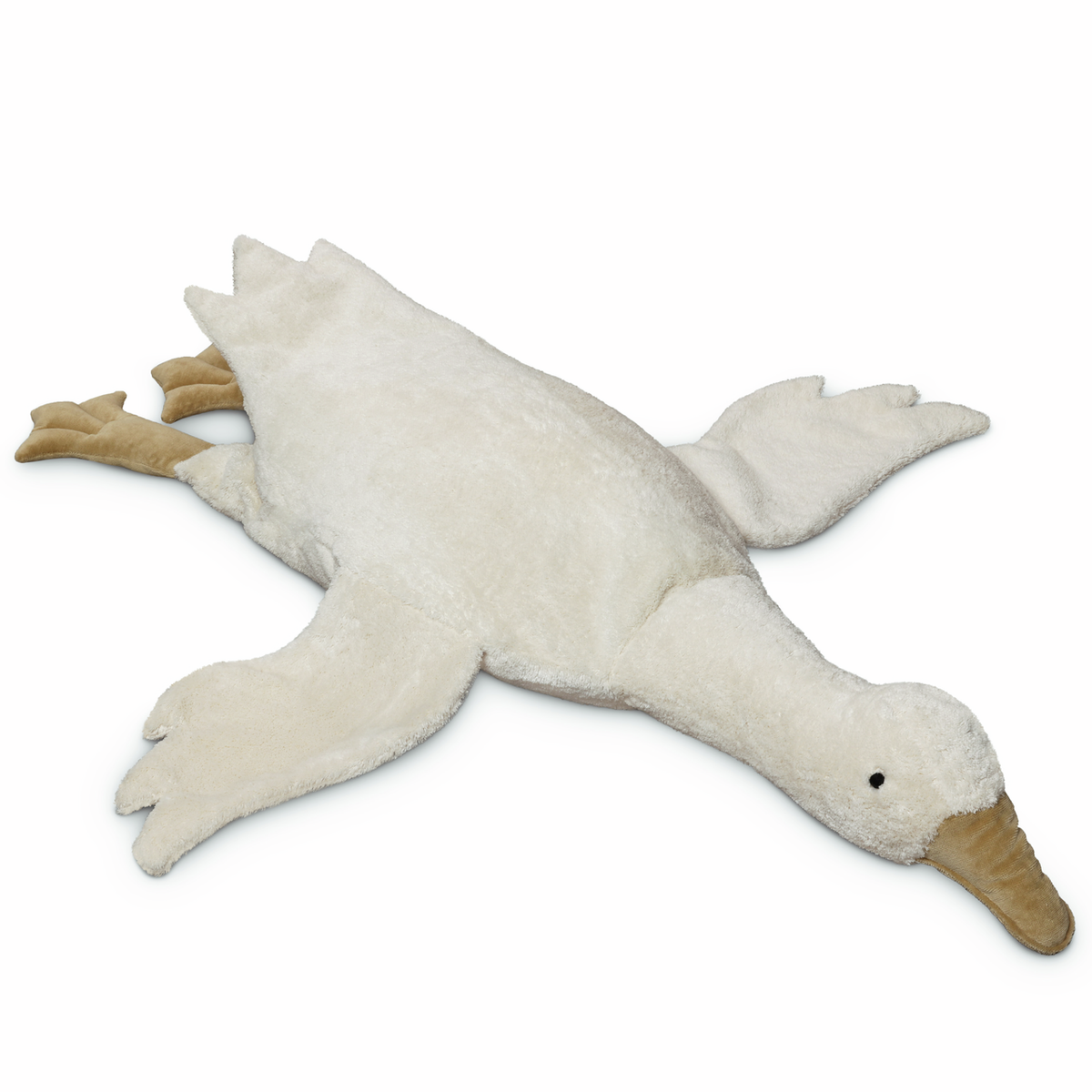 Cuddly Animal - Goose XL White - Extra grote knuffelgans - Biologisch katoen/Wol - Senger Naturwelt