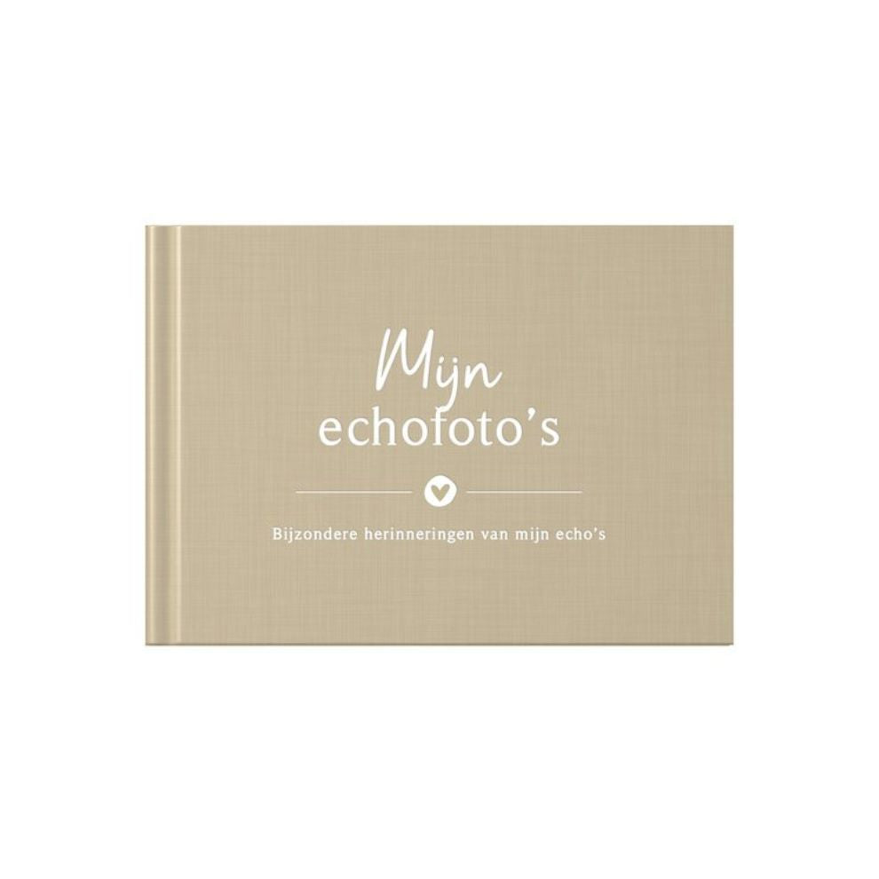 Baby invulboekje - Mijn echoboekje - Linnen Taupe - Fyllbooks - productfoto