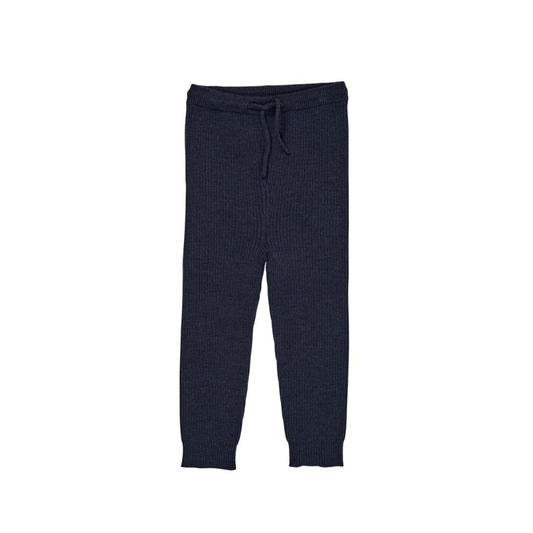 Gestrickte Babyhose - Merino Classic Rib Leggings - Merinowolle - Navy Blue - Copenhagen Colors