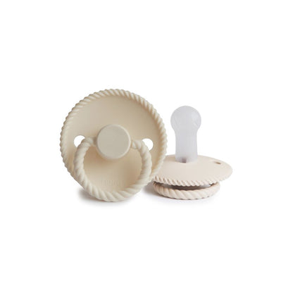 FRIGG silicone pacifier - Rope - Cream - 100% medical grade silicone pacifier
