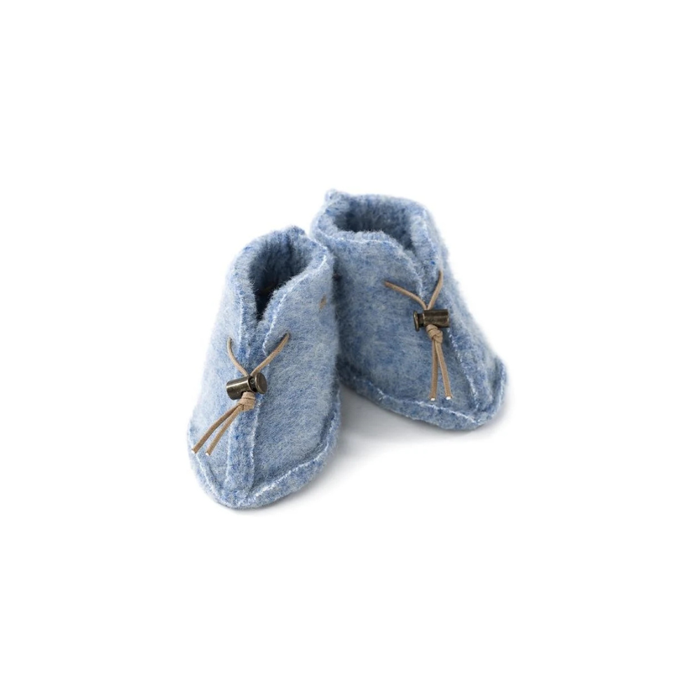 Wool Baby Slippers - Emo - Natural wool - Alwero