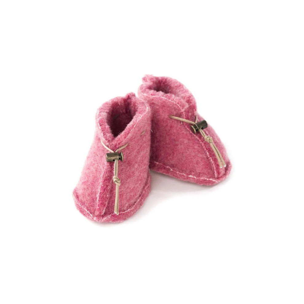 Wool Baby Slippers - Emo - Natural wool - Alwero