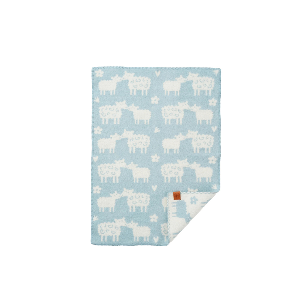 Cradle blanket Bää sheep - Organic wool - 65x90 cm - Klippan