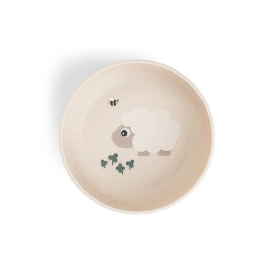 Anti-slip bowl - Foodie bowl - 0+ months - Tiny farm - Sand - Done by Deer