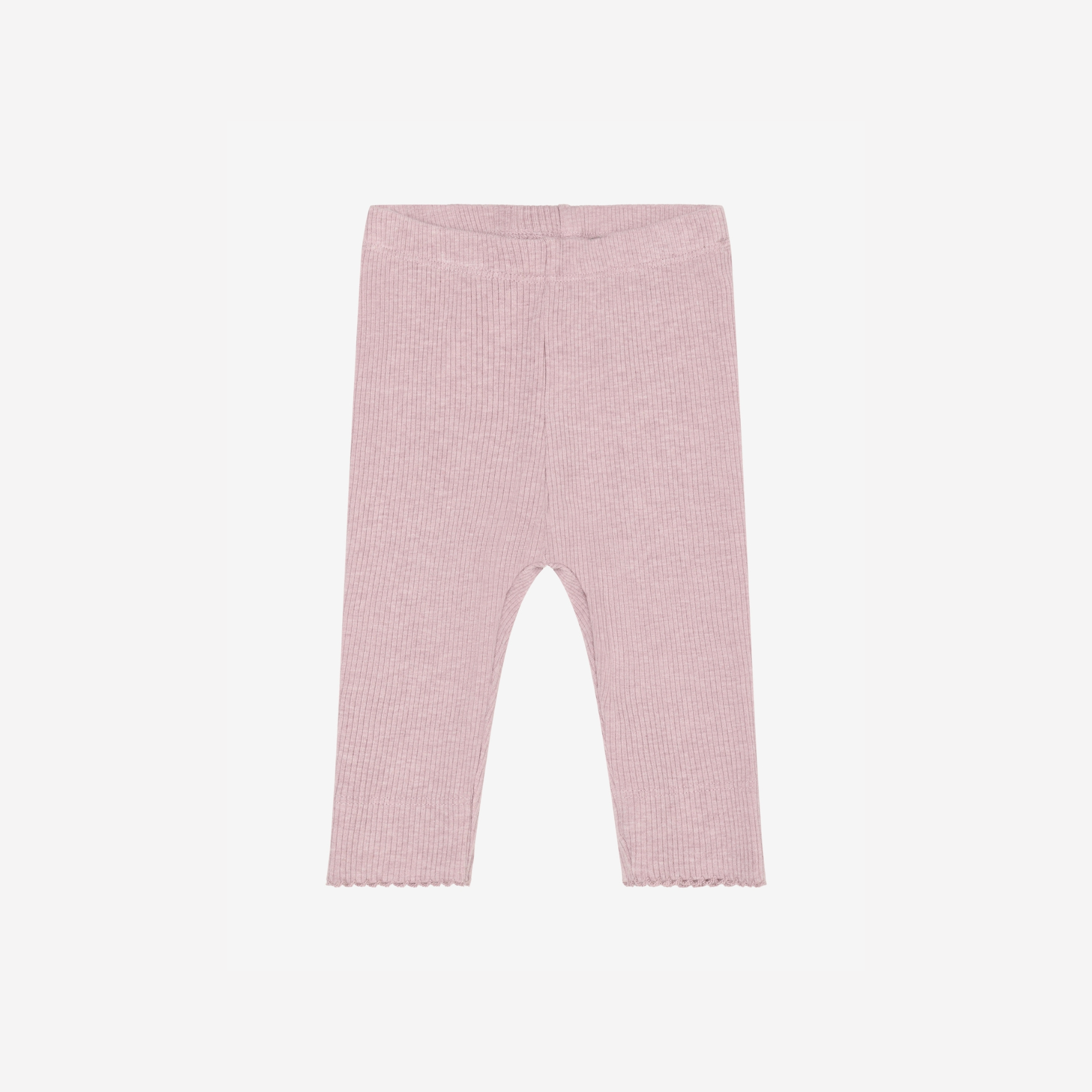 Legging Melange Rib - Modal/katoen - Pale Mauve Melange/Roze - Fixoni - voorkant