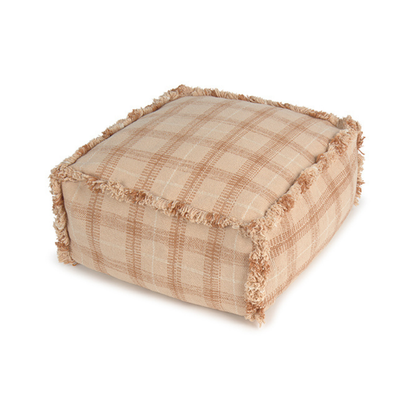 Handloom Pouf – Rose – 40 × 40 × 20 cm – Lorena Canals