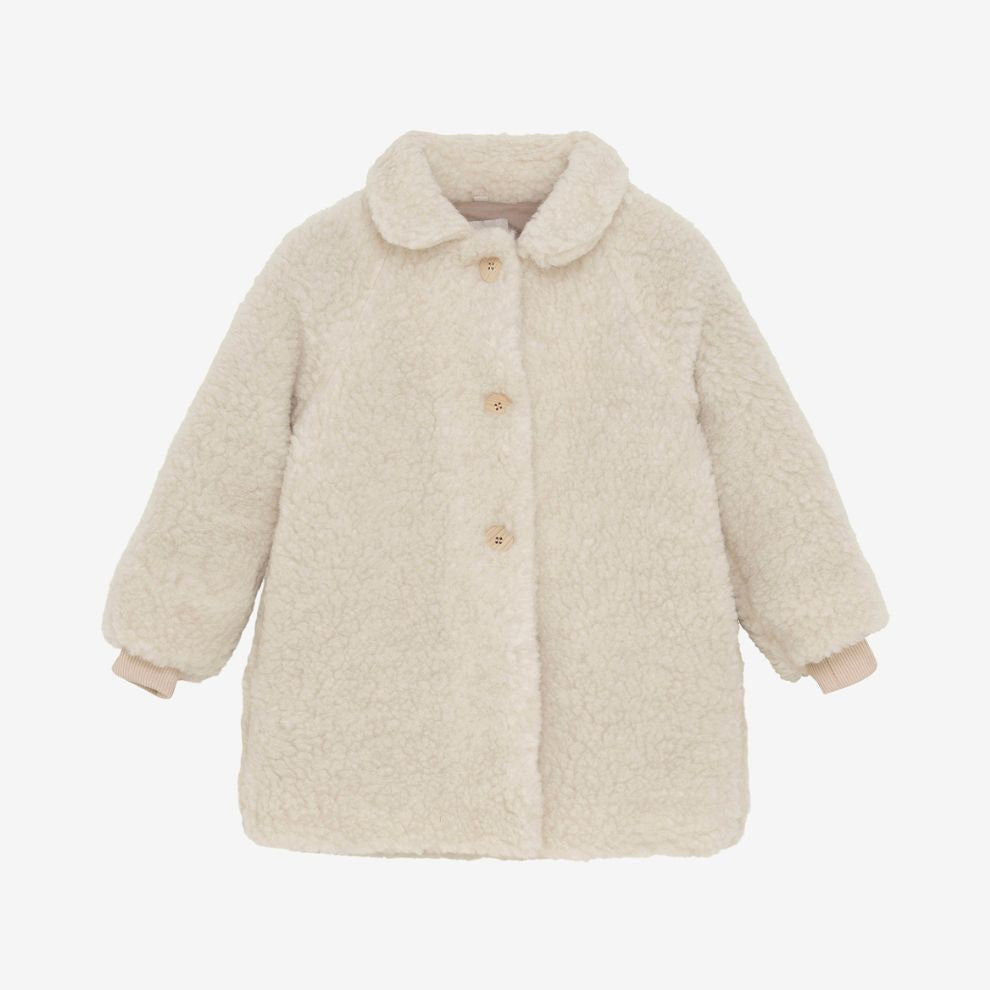 Teddyjacke - Merinowolle - Zement/Beige - Huttelihut