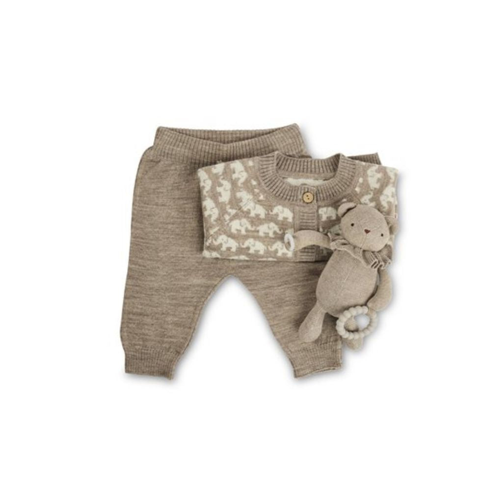 Gestrickte Hose - Merinowolle - Feinstrick - Beige - Smallstuff