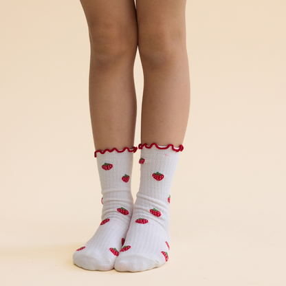 Socks Vigga - White/Pink - Cotton blend - 2 pack - Flöss