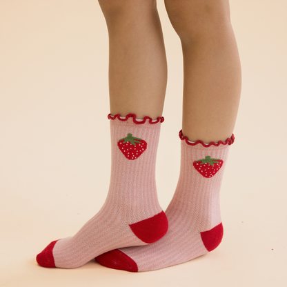 Socks Vigga - White/Pink - Cotton blend - 2 pack - Flöss