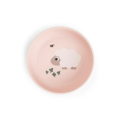 Anti-slip bowl - Foodie bowl - 0+ months - Tiny farm - Powder - Done by Deer