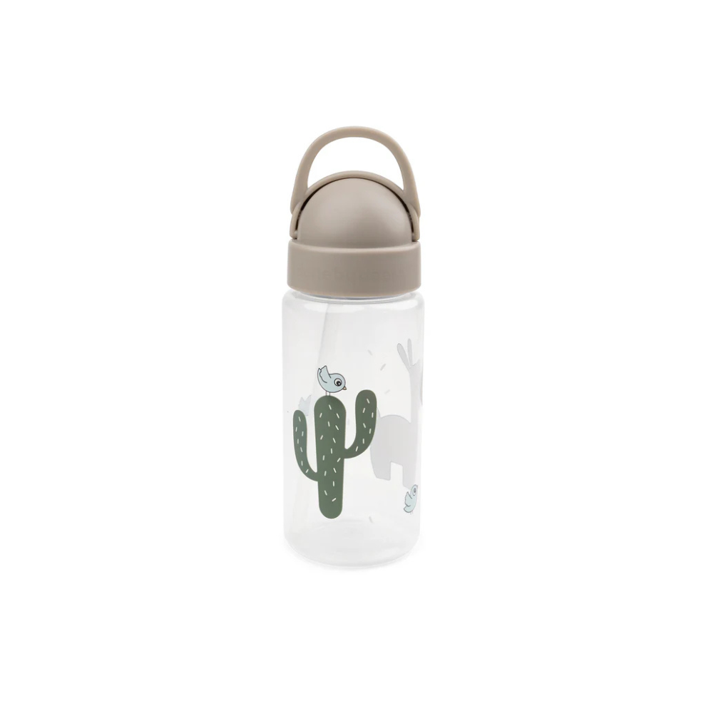 Trinkflasche mit Strohhalm – Straw bottle – Tiny Farm – Sand/Lalee – 350 ml – Done by Deer
