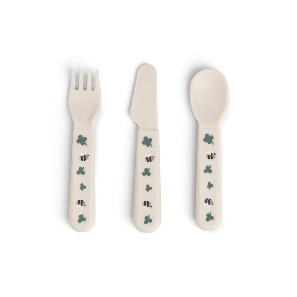 Besteckset - Foodie Besteck-Set - Tiny Farm - Sand - Done by Deer