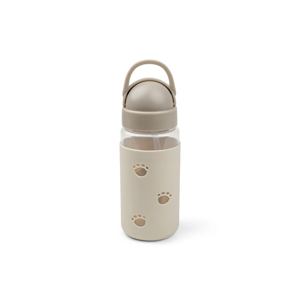 Trinkflasche mit Strohhalm - Easy-grip straw bottle - Elphee - Sand - 350 ml - Done by Deer