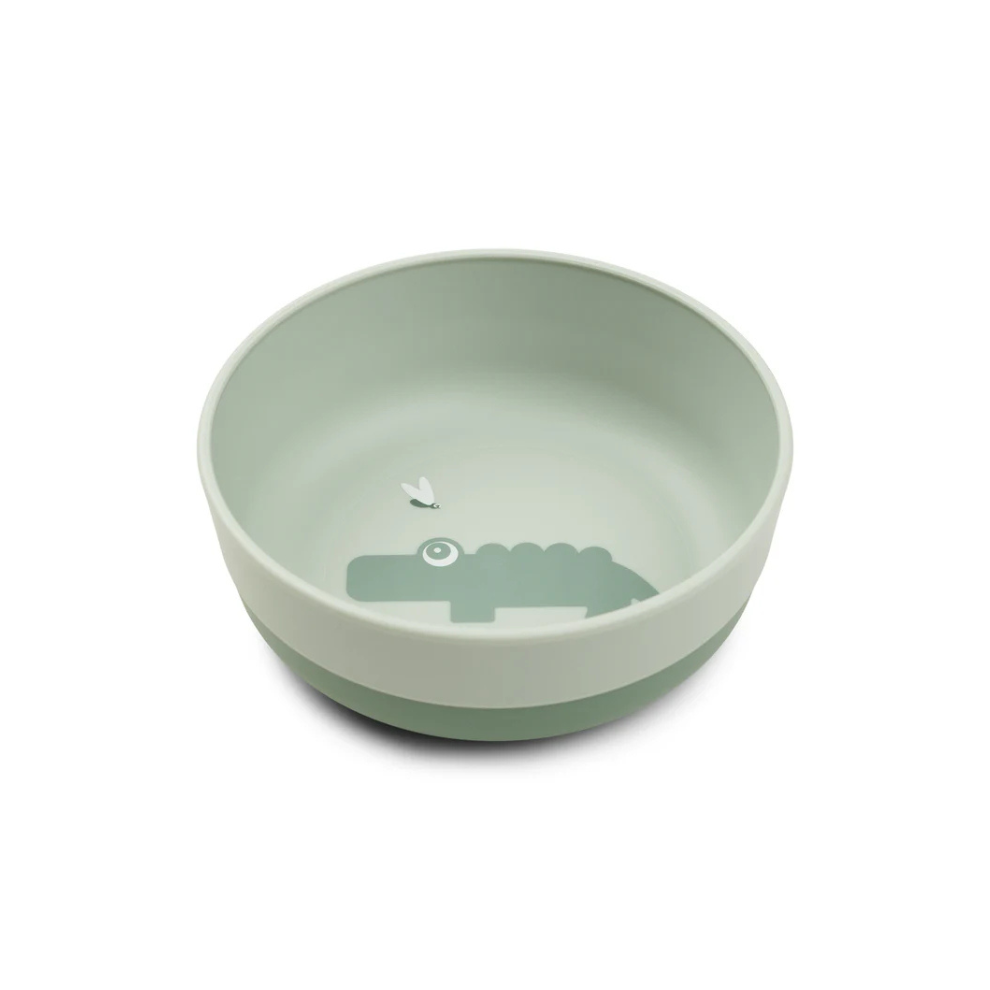Anti slip kommetje - Foodie bowl - Croco - Green - Done by Deer - productfoto