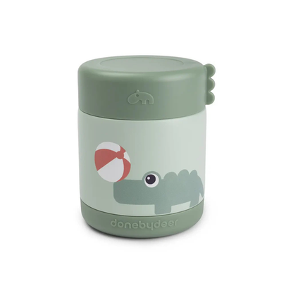 Thermo-Essensbehälter - Insulated food jar - Playground - Croco/Green - 300 ml - Done by Deer