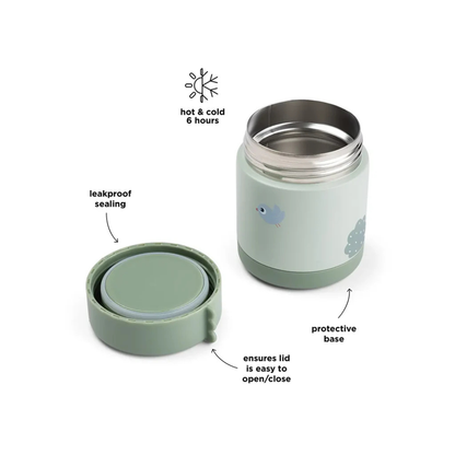 Thermo-Essensbehälter - Insulated food jar - Playground - Croco/Green - 300 ml - Done by Deer
