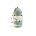 Drinkfles met rietje - Straw bottle - Playground - Croco/Green - 280 ml - Done by Deer - productfoto