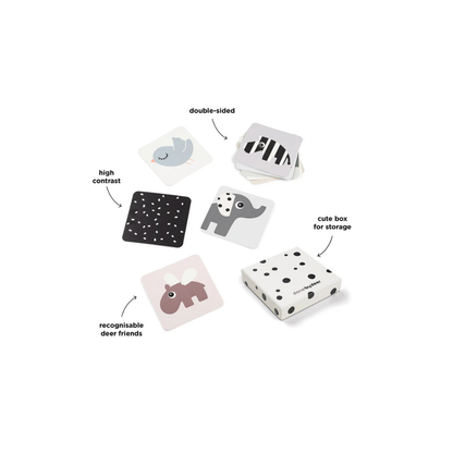 Visuele Stimuleringskaarten - Baby contrast cards 10-pack - Elphee - Colour mix - Done by Deer